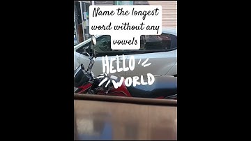 Name the longest word without any vowels🧐🧐??????...... #short videos#shorts #skeptic City