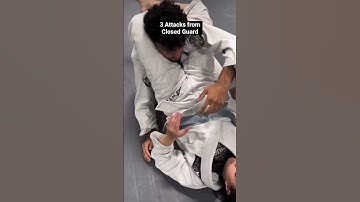 3 attacks from Closed Guard #bjj #bjjhighlights #shorts