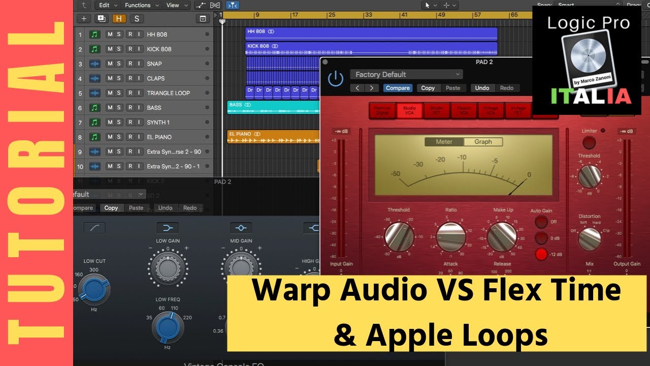 Warp Audio VS Flex Time & Apple Loops in Logic Pro X TUTORIAL YouTube