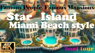 Millionaire Mansions  Celebrity Homes | Star Island | Miami Beach boat Tour ⛵#miami #viral #asmr