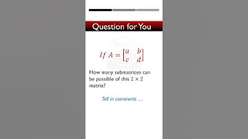 What is Submatrix? 📖📖 | Submatrix | matrix | #shorts #matrix #mathuniverse28