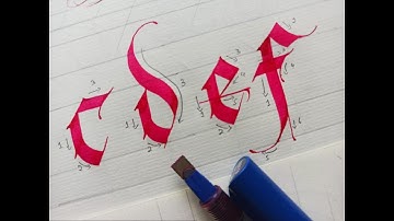 Pilot Parallel Pen Calligraphy/Fraktur  Alphabets/c/d/e/f