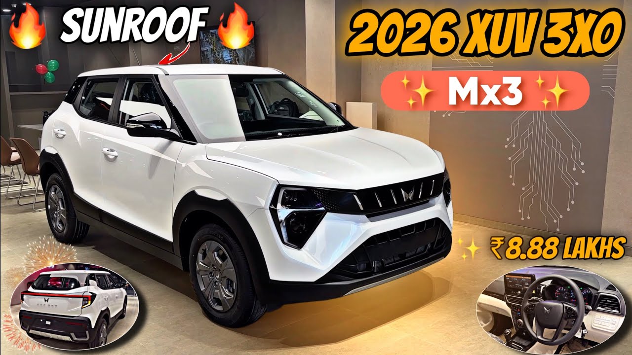 2026 Xuv 3XO MX3 अब मात्र ₹8.88 Lakhs🔥| Sunroof | Review | Most VFM Variant |TUV BOY| On Road Price?