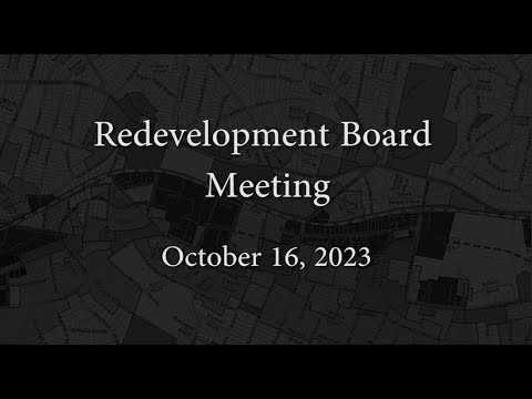 Redevelopment Board Meeting - October 16, 2023