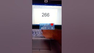Heart ♥ Symbol (Ms Word) 😎 #computerknowledge #shortcut #keyboard #computer #keys #heart #ALT