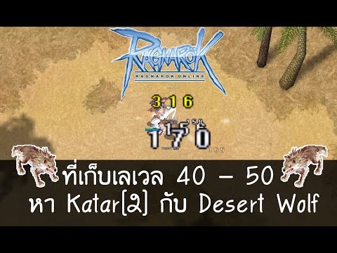 Ragnarok Exe ที่เก็บเลเวล 40 - 50 : ลุย Desert Wolf หากาต้ารู | Kamonway