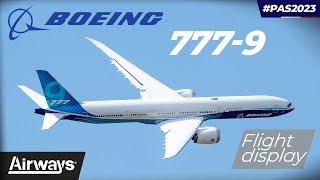 Boeing 777-9 Full Flight Display in 4K | #ParisAirShow