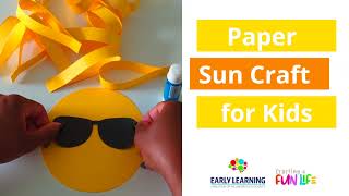 Easy Paper Sun Craft for Kids @ELCHillsborough