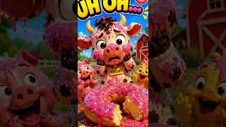 DONUT PARTY On The Farm! 🎉🍩 #funnyanimals #cartoonforkids #kidscartoons