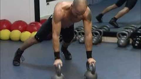 Kettlebell Upper Body Combo Exercise: Kettlebell Pushup&Renegade row