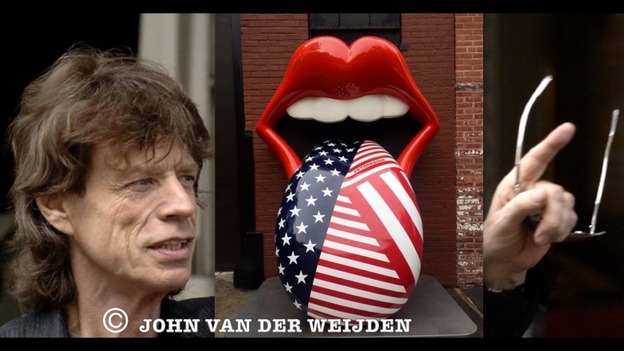 Mick Jagger/Rolling Stones compilatie video in Amsterdam.