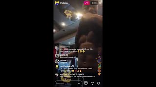 Dax finishes showing his workout routine before going on stage (Instagram live-stream)