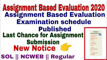 UG/PG Assignment Schedule Published for ABE Students 2020 || Last chance for Assignment Submission