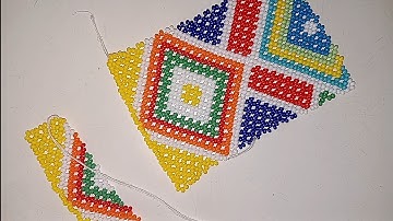 Part 1of6 Beaded diamond Zulu pattern tutorial