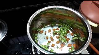 Soup ingredients - carrot beans tomato jeeragam (in tamil) perungayam
salt as needed coriander leaves water see video for preparatio...