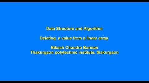 algorithm deleting from linear array