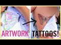 TURN KIDS' ARTWORK into TEMPORARY TATTOOS!