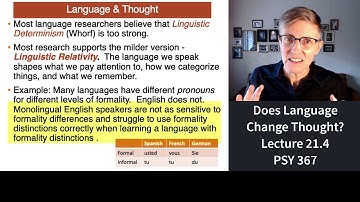367 Lecture 21.4 Language and Thought