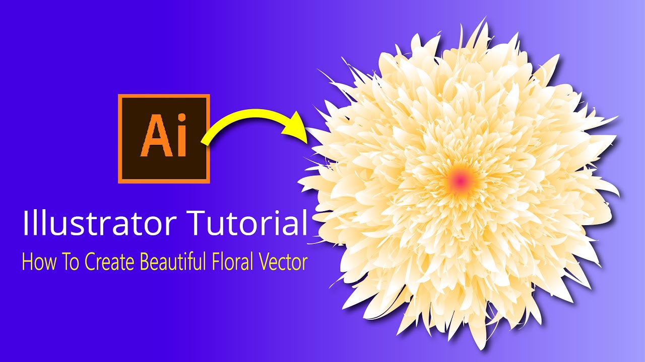 How To Create Beautiful Floral Vector in Illustrator Using Blend Tool ...