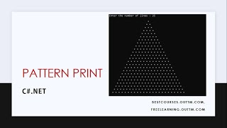 Star Christmas tree pattern printing in C#.net in detail with live coding example