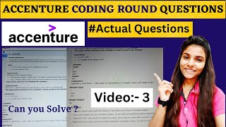 Accenture Coding Questions||Coding Questions asked in Accenture |Video- 3#accenture_coding_questions
