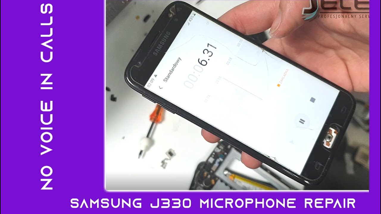 Samsung J3 2017 J330 No voice in calls - Microphone Repair Tutorial Easy  Repair - YouTube