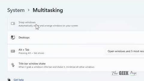 Snap-indelingen uitschakelen in Windows 11