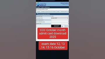CCC OCTOBER MONTH ADMIT CARD DOWNLOAD 2025#cccexam2025#cccadmitcard#ccc#cccadmitcard2025