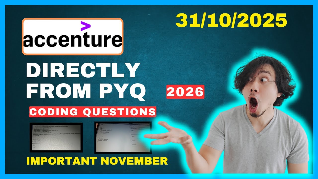 Accenture Trainee Python Code Test Unexpected!!. | Accenture Coding Questions | Accenture Technical ...