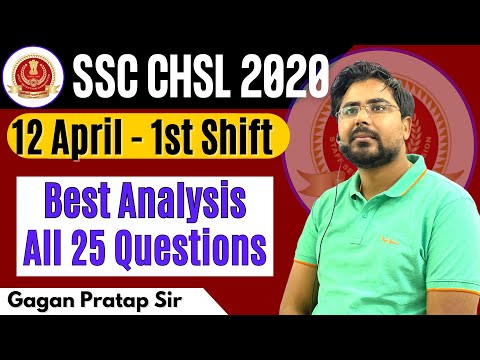 SSC CHSL ANALYSIS 12 April 2021 - 1st Shift | SSC CHSL Tier-1 Maths Analysis By Gagan Pratap Sir