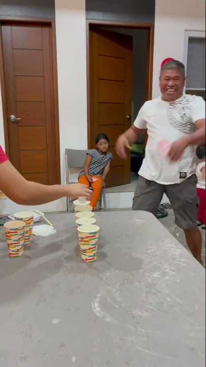 Christmas Eve Games!😀 Blow the Pingpong Ball (December24, 2021) Rudoy