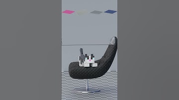 Minecraft cat vs Blender cloth simulation #blender3d #3d