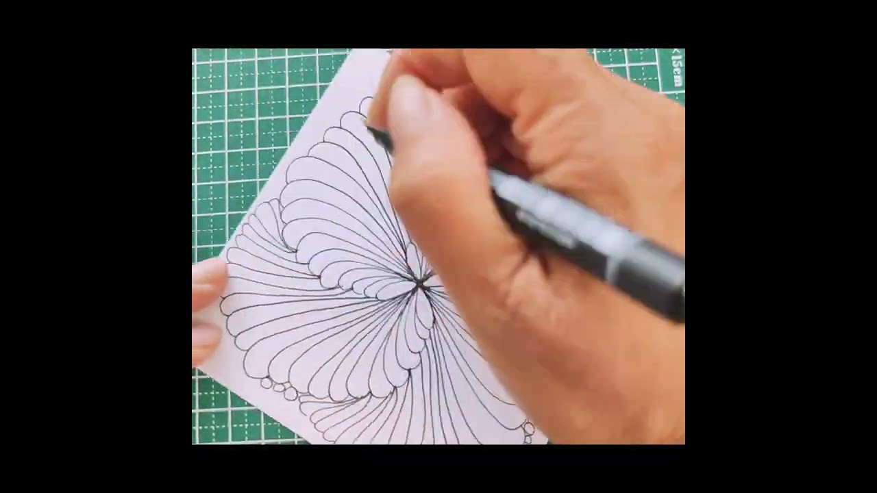 禪繞畫2.0/ 花🌸/冥想。藝術。曲線圓圈。只需15分鍾!