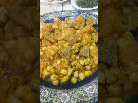 الضرع بالحمص وبطاطا يا سلام لذيذ 
