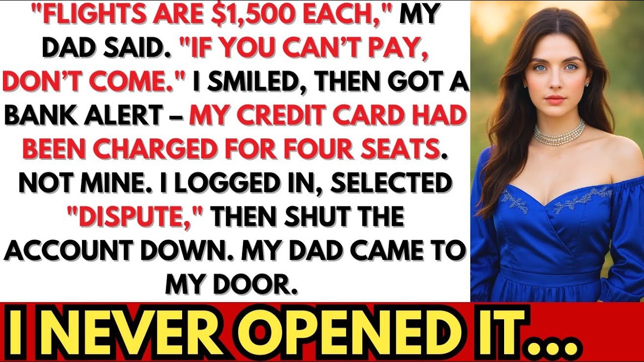 «Перелёт стоит 1500 долларов», — сказал мой отец. «Если ты не можешь себе этого позволить, остава...