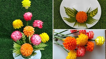 MY TRAN 77 Tỉa Hoa Từ Củ Cà Rốt | MY TRAN 77 Pruning Flowers From Carrot Tubes