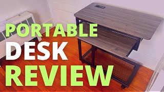 Tribesigns Small Portable Desk w/ Power Outlet Review | Portable Work Desk | Height Adjustable Desk