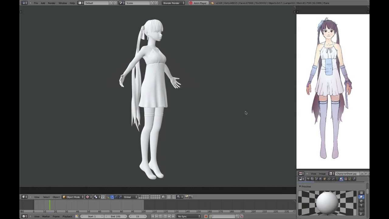 How I Model 3D Anime Base Body From SCRATCH! In BLENDER! [ブルアカ][Blue  Archive][Little Shun] 