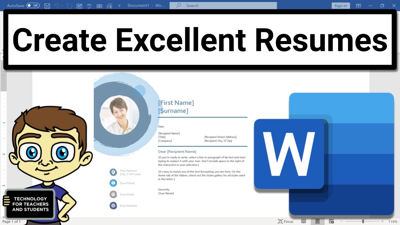 Create A Resume In Microsoft Word With Resume Assistant