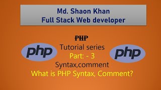 PHP Tutorial For Beginners|php/comment/basic syntax|#2022|#Part-03