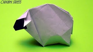 картинка: Как сделать овцу из бумаги. Оригами овца. Животное