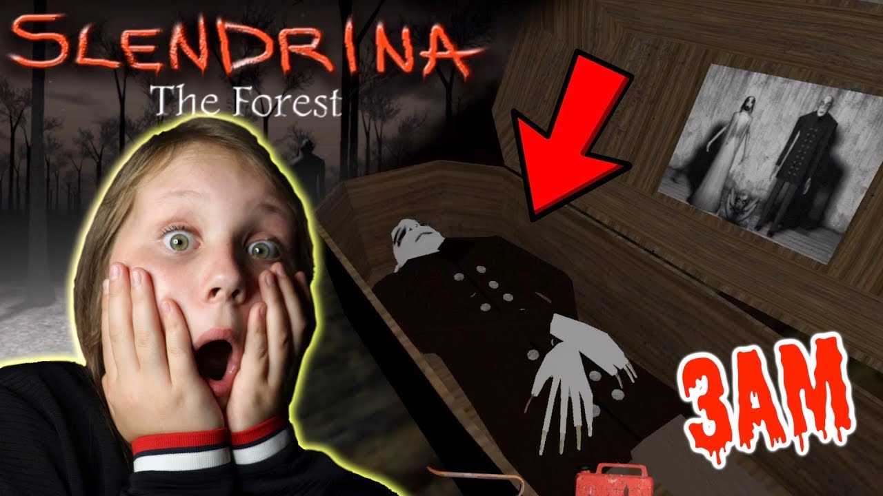 I Beat SLENDRINA The Forest Game at 3AM!! Granny's Granddaughter!! 