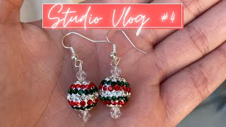 Studio Vlog #4| Packing Orders, Making Christmas Earrings, Custom Orders