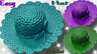 ❌️ El SOMBRERO mas Usado en VERANO tejido a CROCHET pasó a pasó 😱