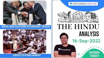 The Hindu Editorial Analysis | 16th Sep 2022 | Saurabh Pandey | Let