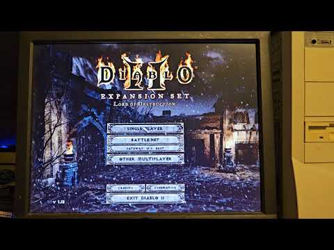 Diablo II running on a Intel Pentium 133Mhz CPU