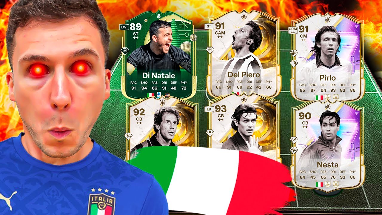 QUASE INFARTEI 😡 MONTEI A LENDÁRIA SELEÇÃO DA ITÁLIA E SÓ PASSEI RAIVA 😡😡 EA FC 25 ULTIMATE TEAM BR