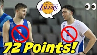 LIANGELO BALL SCORES 72 POINTS - (Gelo Ball Declares For 2018 NBA Draft)