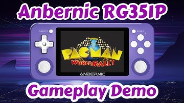 Pac-Man World Rally Gameplay Demo On Anbernic RG351P Handheld Video Game Console  - RetroPie Guy
