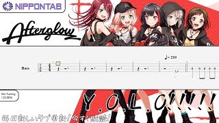 Video voorbeeld van "【Bass TAB】〚Afterglow〛Y.O.L.O!!!!! / Bang Dream! - バンドリ  ベース tab譜"